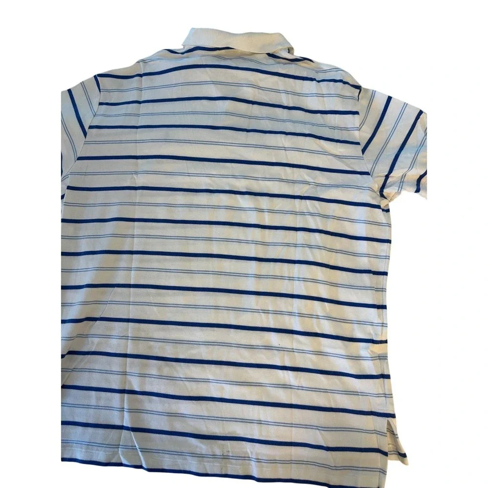 Polo Ralph Lauren Mens Striped‎ Short Sleeve Polo Shirt Blue White XL